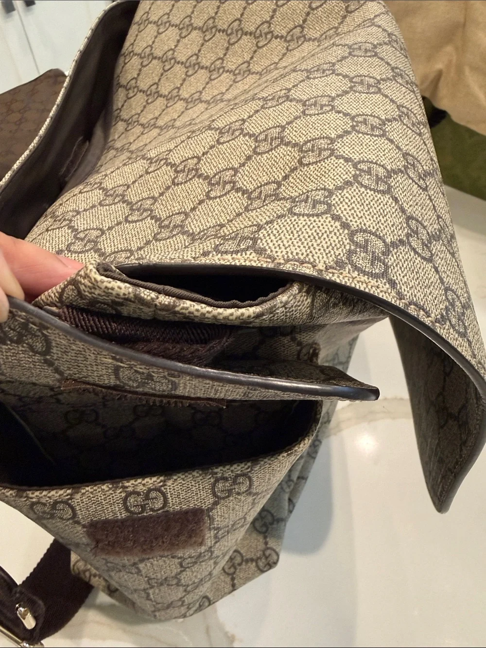 Gucci Brown GG Supreme Changing Bag